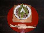 小豆粥 : 小正月である1月15日に小豆を食することで邪気が祓われるという故事にのっとり、上賀茂神社で御粥神事が執り行われます。春の木である樒（しきみ）で作られた粥杖を、小豆粥とともに供えることにより、春の気をもたらすとされます。　