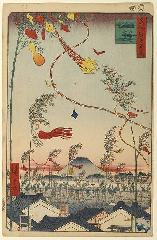 七月の節句は七夕さん : 市中繁栄七夕祭(江戸百景/歌川広重)