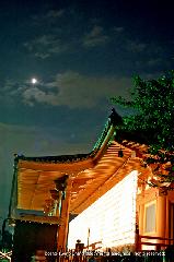 迎え火　夜まいり : 雲が走り月が出た