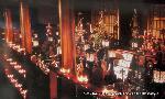 迎え火　夜まいり : 萬燈会厳修に迎え大文字