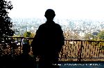 坂本龍馬　近江屋事件 : 東山霊山から市内を見下ろす銅像