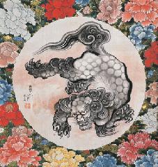 京都夏の妖怪　その五　モノノケタウン : ビゲローコレクション「唐獅子図」