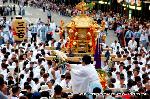 祇園祭三若の吉符入り : 中・東・西らの三座が揃い祓いを受ける