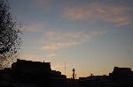 煤払い : 朝焼けの空