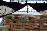 春祭最後の嵯峨祭 : 拝殿に供えられる神饌