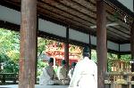 夏越祓　茅の輪くぐり : 大祓詞の奏上