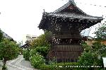 芙蓉の寺に魅せられて : 山門を潜ると鐘楼、取り巻くのは芙蓉