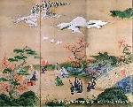 最後の紅葉あれこれ : 国宝高雄観楓図屏風　左翼