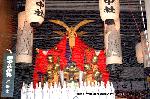 春の六斎念仏 : 不動堂域　田中社神輿