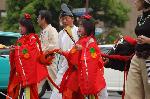 御霊祭 : 牛童に牛車のを引く牛
