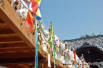 泉涌寺即成院　二十五菩薩お練り供養 : 本堂から地蔵堂にかかる板橋